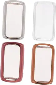 Tofficu 4Pcs Tpu Watch Screen Covers Detachable Protective Cases for Scratch Reusable Watch Protectors Transparent and Full