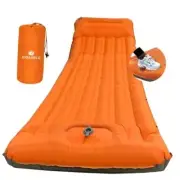 Sleeping Pad for Camping, Ultralight Inflatable Sleeping Mat with Built Orange
