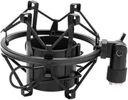 Vaguelly Black Metal Microphone Mount Holder Clip Vibration Condenser Mic Stand for Broadcasting and Recording