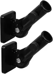Generic 2pcs Wall Mounted Flag Pole Holder: Adjustable Aluminum Alloy Flagpole Bracket - Heavy Duty Multi-Position Mounting Bracket for Outside