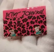 New Betsey Johnson Peppa the Pig on Scooter Stud Earrings