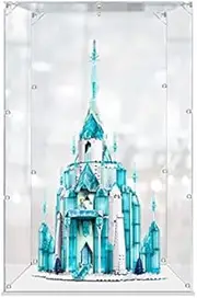 Acrylic Display Case for LEGO 43197 Disney Frozen The Ice Castle Figure Storage Box Dust Proof Glue Free
