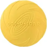 ziciach Durable StayFool Dog Toy, Non-Burning Water Resistant Easy Clean Flying Disc (Yellow, M)