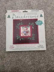 Dimensions Daydreams Christmas Counted Cross Stitch Kit Teddy Bear On Glass New