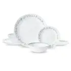 Corelle Country Cottage, White and Green round 12-Piece Dinnerware Set