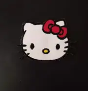 Hello Kitty Pretty Bow Embroidery Iron Sew On Patch Est. 3"