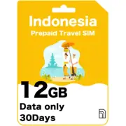 Indonesia & Bali Prepaid Travel SIM Card 12GB Data for 30 Days