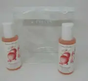 Crabtree & Evelyn Pomegranate Skin Cleansing Shower Gel (Lot of 2) +Travel Case