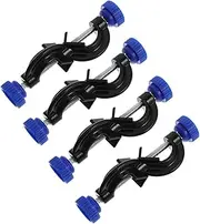 OKUMEYR 4pcs Cross Clip Accessories Lab Retort Clamps Metal Panel Clamps Lab Flask Holders Lab Flask Clips Lab Equipment Holders Small Metal Clamps Desk Panel Clamp Aluminum Alloy Black