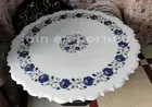 42'' white marble table top inlay malachite dining coffee bird design decor