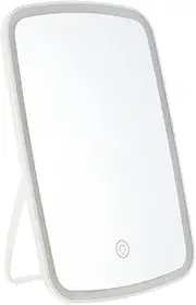 MERRYHAPY LED Lighted Makeup Mirror 3 Dimming Colors Touch Control for Travel Home Birthday