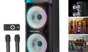Karaoke Machine with 2 Wireless Microphone for Adults Portable Bluetooth Party