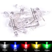 100pcs 5mm LED Diodes Emitting White Yellow Red Green Blue Assorted Kit DIY