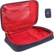 First Aid Kit Travel Medical Bag First Aid Bag Empty Mini Medications Organizer Oxford First Aid Bags Medicine Pill Organizer Medicine Emergency Bag Portable Case Oxford Cloth Navy