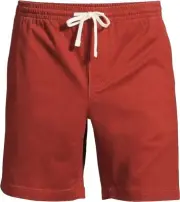 NWT Lands' End Men 7" Comfort Knockabout Burgundy Red Deck Short Sz XL $60 3e262