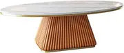 Coffee Table Coffee Table Simple Modern Small Apartment Living Room Home Nordic Creative Oval Coffee Table Center Table for Living Room Furniture(Grey)