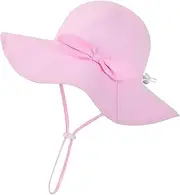 [Timoise] Baby Sun Hat UPF 50+ for Kids Adjustable Wide Brim Bucket Hat for Boys & Girls Foldable Beach Hat for Toddlers