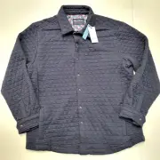 $268 New ROBERT GRAHAM Snap Button Jacket Men's XL X-LARGE Blue TULANO Quilted