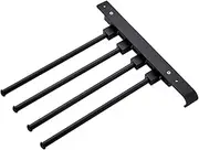 SHOWERORO 1 PC Swivel Towel Rack Hole Aluminum Towel Holder for Bathroom Space Saving Bathroom Accessories Resistant Modern Black Design for Tidy Organization