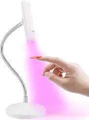 UV Nail Lamp, Gooseneck Led Nail Lamp for Gel Polish, Cordless Rechargeable Curing Lamp, Gel Polish Dryer Lamp, Fast Curing Goosenecks UV Lamp for Home Nail DIY Manicure