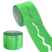 Corrugated Paper Bulletin Border for Classroom Decoration, Metallic Green