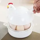 4 Eggs Boiler Steamer, Chicken Shape Microwave Egg Poacher, Rapid Egg Cooker,...