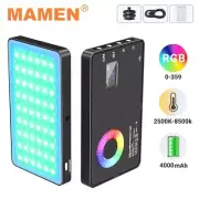 MAMEN LED-M1 SE RGB Full Color CCT Led Video On-Camera Light 2500K-8500K CRI+95