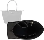 Lckaey Purse Organizer Insert for Longchamp Le Pliage Neo(Large) Handbags Insert Organizer 1012black2-M, M10.23 * 7.87 * 5.12in, AG