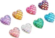 [Gadpiparty] 50pcs Resin Heart-shaped Diamond Charms Creative Jewelry Making Set for Women and Girls