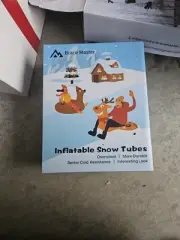 51” Inflatable Reindeer Snow Tube, Heavy-Duty Snow Tube Sledding Brace Master