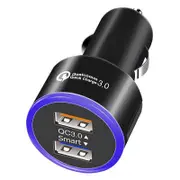 Nevenka Car Charger Quick Charge 3.0 Adapter Dual USB Port for iPhone 12 Galaxy S20+