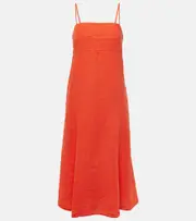 [Velvet] Velvet Stephie linen midi dress AU 16 red