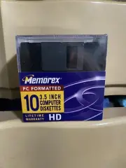 MEMOREX PC FORMATTED 3.5 INCH COMPUTER DISKETTES FACTORY SEALED