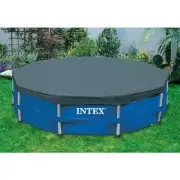 Intex 12 Ft Round Pool Cover for Metal Frame Pools (28031E)