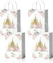 24 Pieces Once Upon a Time Birthday Party Favors Bags,Gold Castle Princess Fairy
