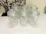New Koppe and Co apothecary jars with lid set of 6