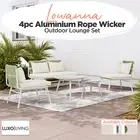 4-Seater Outdoor Corner Sofa Set- Comes with Stylish Polyester Cushions