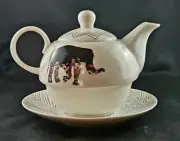 Fine Two Cup Bone China Teapot with Underplate - Tusk Love -Made in China