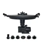 Floating Fountain, 1/3 HP, 100' Cord, 5,200 GPH, 9 Patterns, White LED Lights