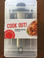 NEW ! MARTHA STEWART COLLECTION MARINADE INJECTOR HEALTHY CUISINE COOKING KIT