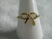 Welsh Clogau 9ct Yellow & Rose Gold Diamond Tree of Life Bow Ring size N