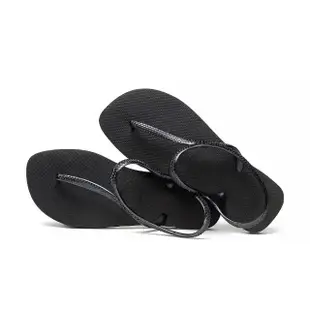 【havaianas 哈瓦仕】拖鞋 人字拖 繞踝夾腳拖 巴西 Havaianas Top Flip Flops 黑 女款 4000039-0090W(拖鞋)