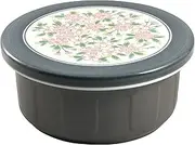 Toyo Ceramics Arita Ware Hitsu, Rice Storage, 1.5 Cups, Microwave Safe, Flat Lid, Flower Mai, Made in Japan, 30.4 fl oz (900 ml)