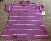 Dickies Cotton Purple W Thin White Stripes Unisex Polo New W Tags eBay Box 29