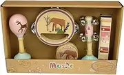 Kaper Kidz Calm & Breezy Deer Wooden 5PCS Musical Set : 5 Piece Baby Music Gift Set