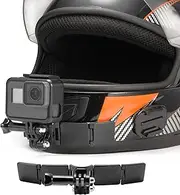 Lupholue Motorcycle Helmet Chin Mount Kits with Adhesive Curved Pads Compatible with GoPro Hero 13, 12, 11, 10, 9, 8, 7, (2018), 6 5, Hero Black, Session, Xiaomi Yi, SJCAM, Campark (Version A)