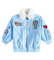 [Stella McCartney Kids] Stella McCartney Kids Embroidered jacket Y 6 blue