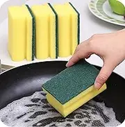 HOMESmith 8 Packs Heavy Duty Scrub Sponge, Dual-Sided Dishwashing & Cleaning Sponge for Kitchen, Bathroom and Home Cleaning (Pack of 8)