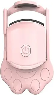 Electric Eyelash Curler Skin-friendly Silicone Safe Anti-scalding Long-lasting Curling Easy Use White Pink For Long Lashes (Pink)