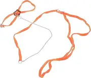 Yardwe Outdoor Reptile Harness Lizard Leash 1.2m Adjustable Harness for Reptiles Orange Easy to Use Nylon Metal